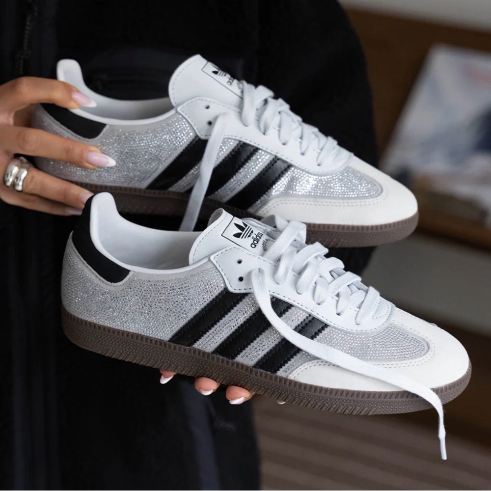 Adidas Samba OG Crystal Sneakers Sparkle 8.5 New - Picture 2 of 6
